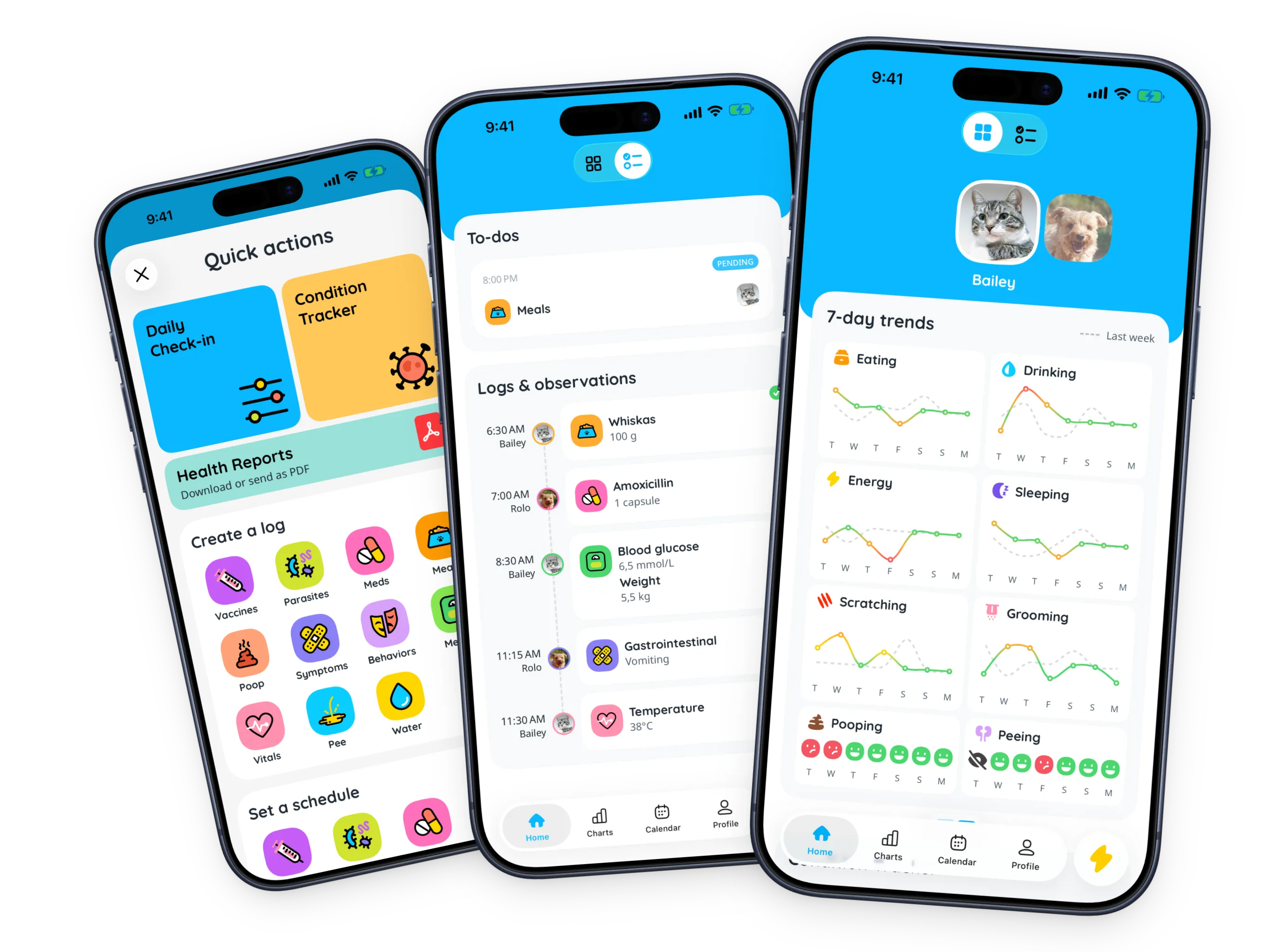 Screenshot of the Petfetti iOS home screen